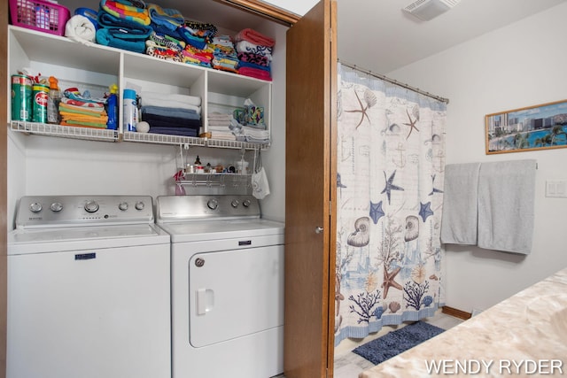 937 Village Ct, Holland, MI 49423 - clothes washing area featuring washer and clothes dryer