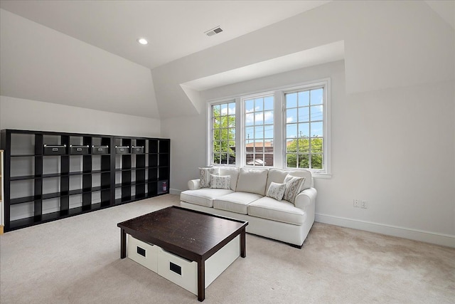820 Hazel St, Birmingham, MI 48009 - living area featuring carpet flooring, baseboards, and recessed lighting