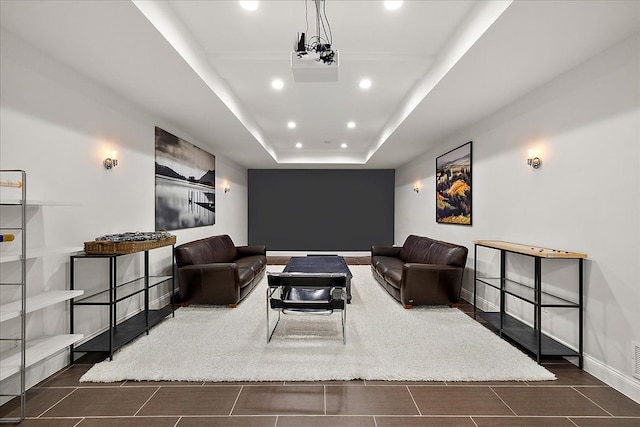 820 Hazel St, Birmingham, MI 48009 - home theater featuring recessed lighting and baseboards