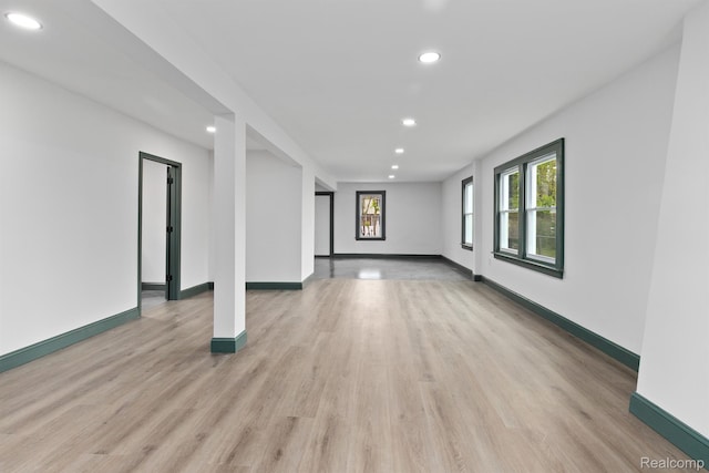 15781 Washburn St, Detroit, MI 48238 - unfurnished living room featuring recessed lighting, baseboards, and light wood finished floors