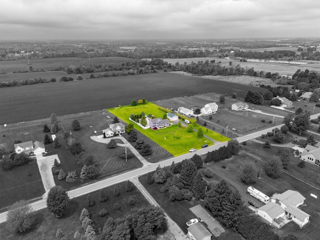 1600 Tuttle Rd, Mason, MI 48854 - aerial view of property and surrounding area featuring property boundaries highlighted and industrial structures