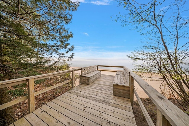 8282 W Harrison Rd, Mears, MI 49436 - view of wooden deck