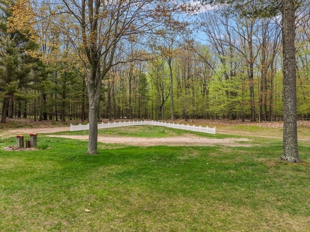 8282 W Harrison Rd, Mears, MI 49436 - view of grassy yard with a view of trees