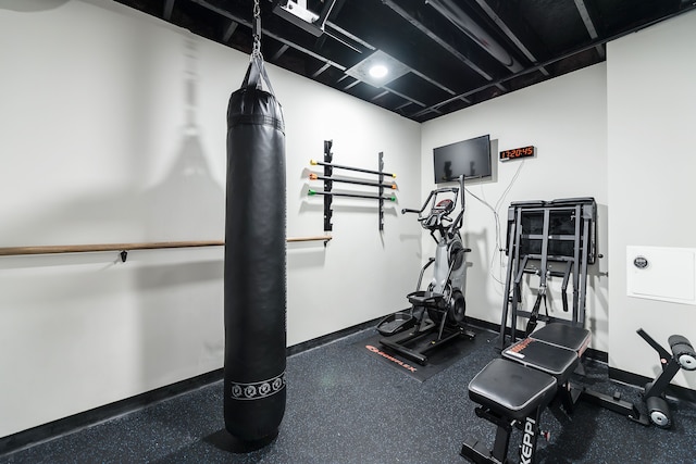 58799 Carriage Ln, South Lyon, MI 48178 - exercise area with baseboards