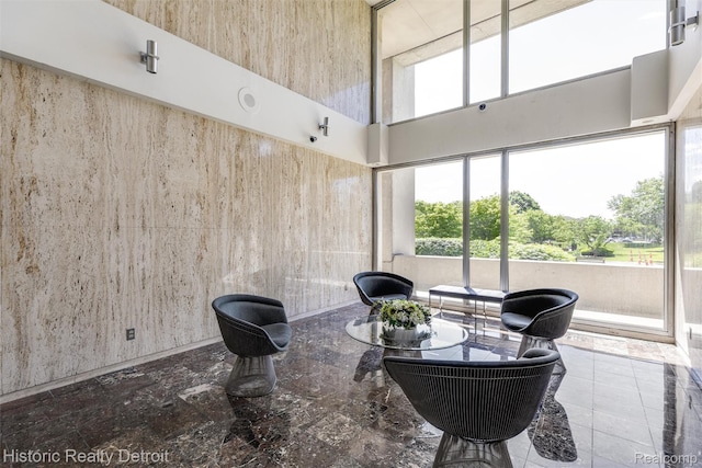 1300 E Lafayette St Unit 305, Detroit, MI 48207 - common area with a high ceiling