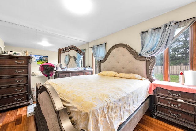 38342 Sleigh Dr, Sterling Heights, MI 48310 - bedroom with dark wood-type flooring