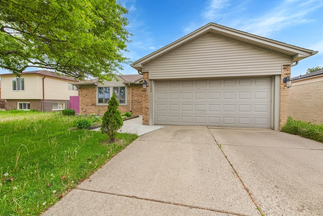 38342 Sleigh Dr, Sterling Heights, MI 48310 - single story home with brick siding, driveway, and central AC unit