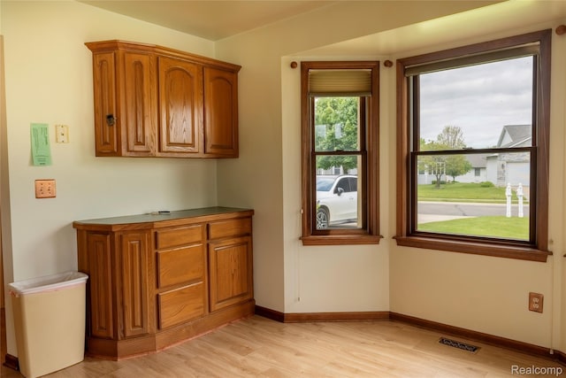 4359 Springbrook Dr, Swartz Creek, MI 48473 - bar area with light wood-style flooring and baseboards