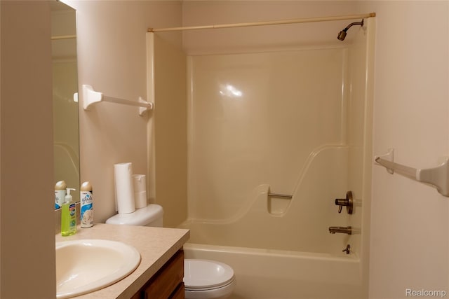4359 Springbrook Dr, Swartz Creek, MI 48473 - bathroom with vanity, bathtub / shower combination, and toilet