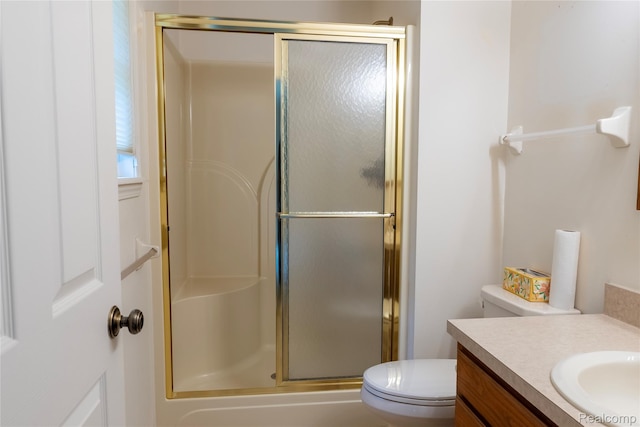4359 Springbrook Dr, Swartz Creek, MI 48473 - bathroom with a stall shower, toilet, and vanity