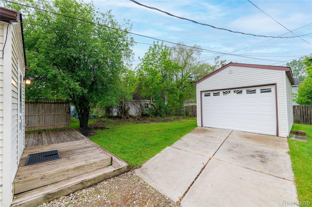 1953 Elmhurst St, Canton, MI 48187 - view of yard with a detached garage and an outbuilding