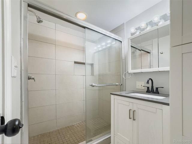 1953 Elmhurst St, Canton, MI 48187 - bathroom featuring vanity and a stall shower