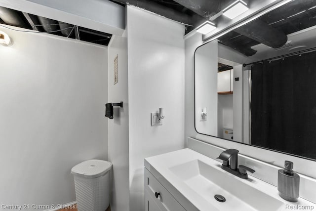 26155 Timber Trl, Dearborn Heights, MI 48127 - bathroom featuring vanity and a shower with curtain