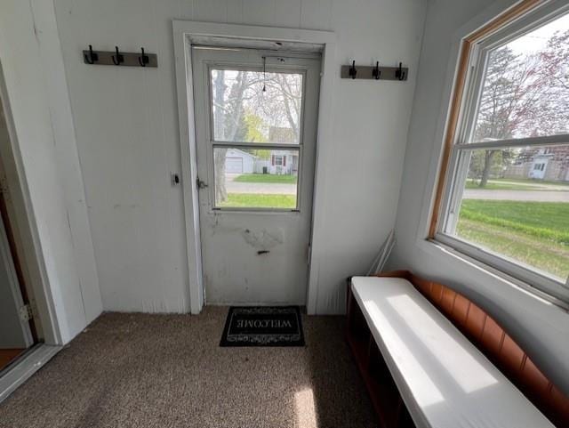 205 Evans St, East Tawas, MI 48730 - doorway with carpet flooring