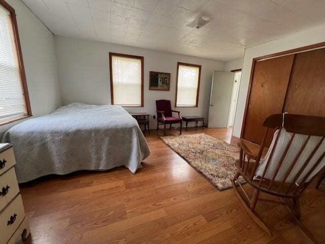 205 Evans St, East Tawas, MI 48730 - bedroom featuring light wood-style floors and a closet