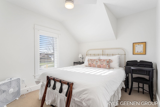 2245 Auburn Ave, Holland, MI 49424 - bedroom with carpet floors, lofted ceiling, and baseboards