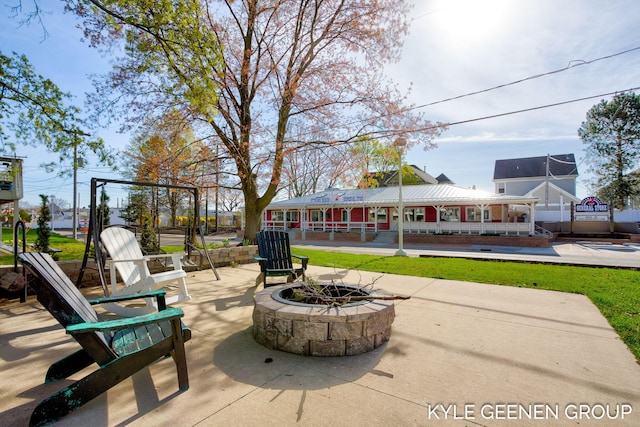 2245 Auburn Ave, Holland, MI 49424 - view of patio with a fire pit