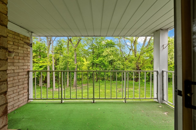 35980 Ann Arbor Trl, Livonia, MI 48150 - balcony featuring view of wooded area