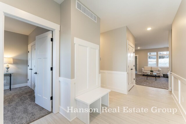 1422 Center Hill Rd SE Unit 46, Lowell, MI 49331 - corridor with light wood-type flooring and recessed lighting