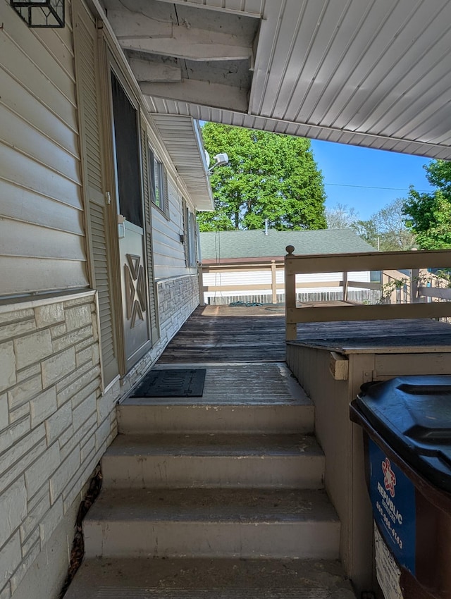 602 Fourth St, Ludington, MI 49431 - view of wooden deck