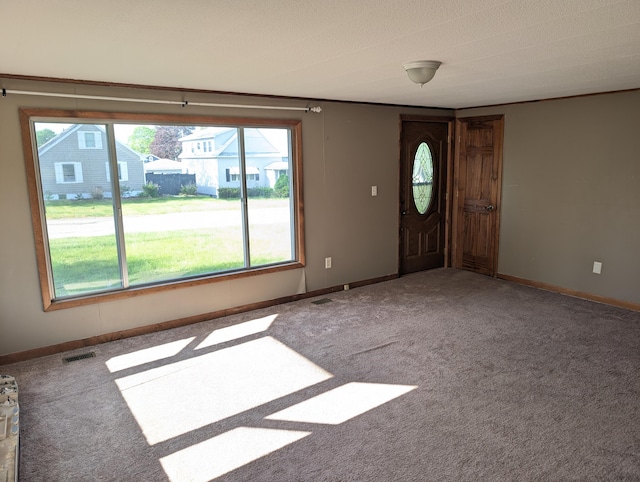 602 Fourth St, Ludington, MI 49431 - carpeted foyer entrance with baseboards
