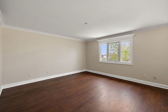 66701 Notre Dame Blvd, Washington, MI 48095 - empty room featuring ornamental molding and dark wood-style floors