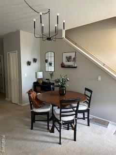 4412 Aster Blvd, Howell, MI 48843 - dining room featuring baseboards and light colored carpet