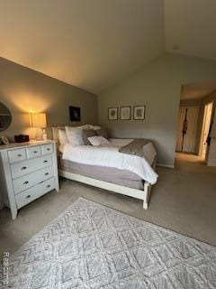 4412 Aster Blvd, Howell, MI 48843 - bedroom with lofted ceiling and light colored carpet