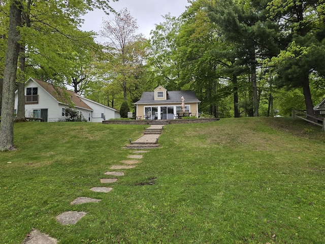 5022 N Ford Lake Rd, Fountain, MI 49410 - view of green lawn with a porch