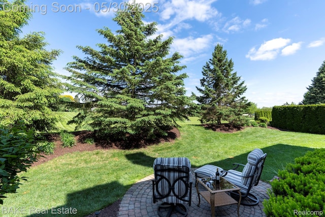966 Mcdonald Dr, Northville, MI 48167 - view of green lawn featuring a patio