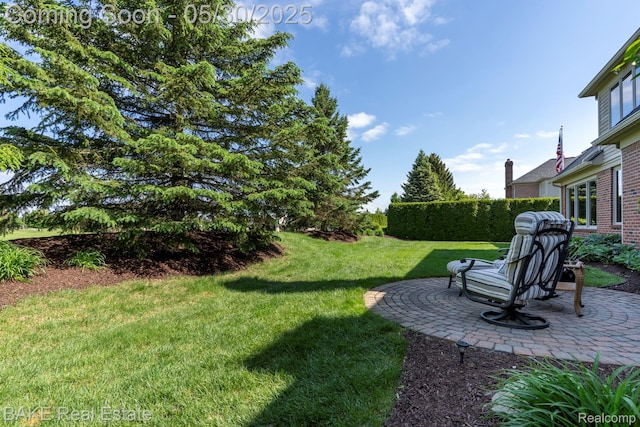 966 Mcdonald Dr, Northville, MI 48167 - view of green lawn with a patio