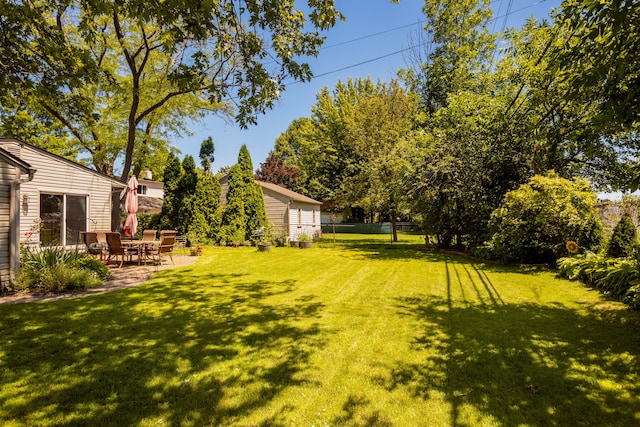 view of yard with a patio