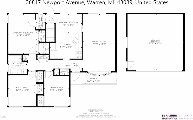 26817 Newport Ave, Warren, MI 48089 - room layout