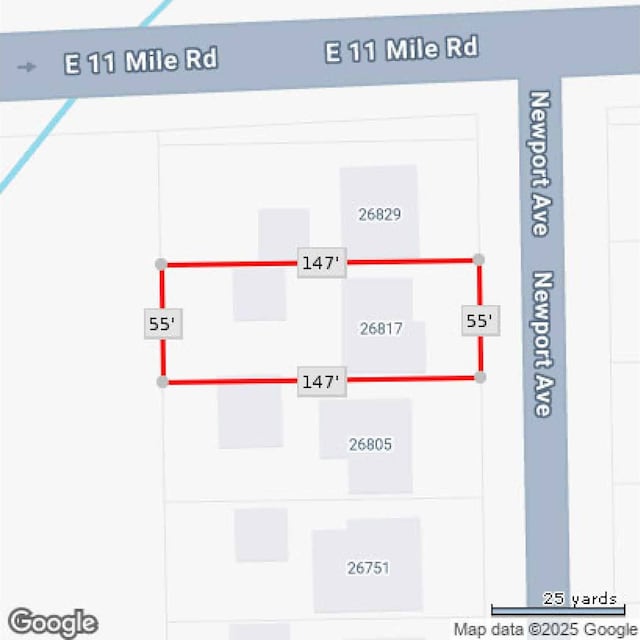 26817 Newport Ave, Warren, MI 48089 - map / location of property area
