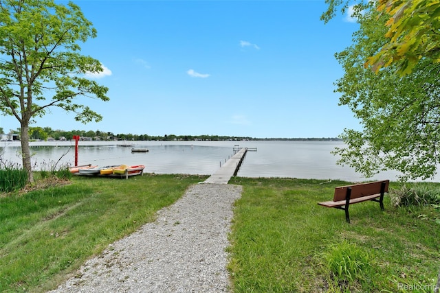 3819 Hazelett Dr, Waterford, MI 48328 - water view featuring a dock