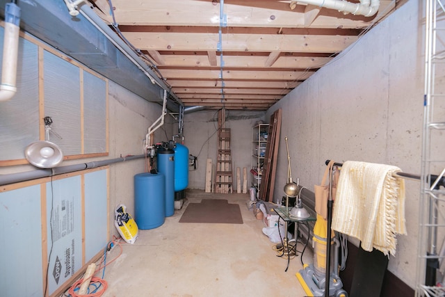 838 Able Rd, Buchanan, MI 49107 - unfinished basement featuring a water softener