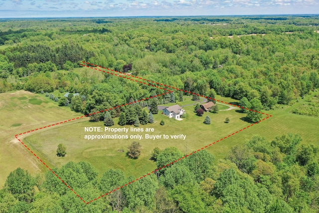838 Able Rd, Buchanan, MI 49107 - view of property location with a forest and property parcel outlined