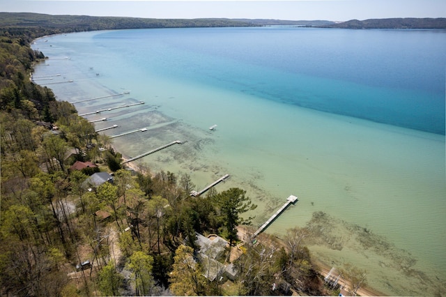 8432 S Dunns Farm Rd, Maple City, MI 49664 - view of property location with a large body of water
