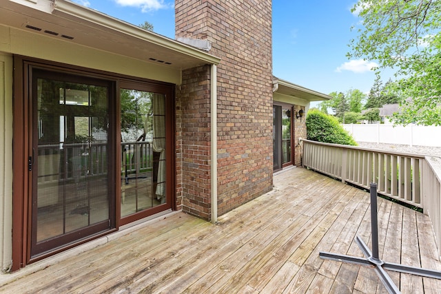 view of wooden terrace