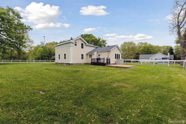 5160 N Milford Rd, Highland, MI 48356 - view of yard featuring a wooden deck