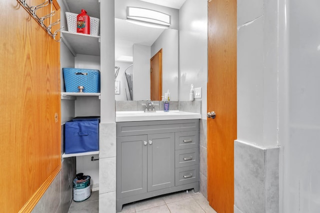 65505 M 43, Bangor, MI 49013 - bathroom with tile patterned flooring and vanity