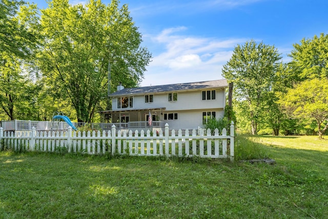 65505 M 43, Bangor, MI 49013 - back of house with a chimney