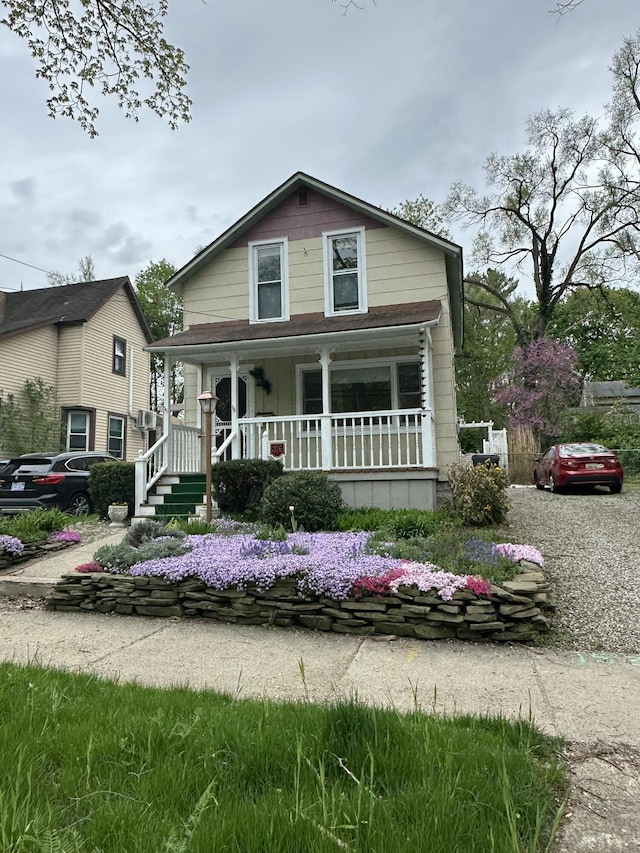 view of front of property with a porch