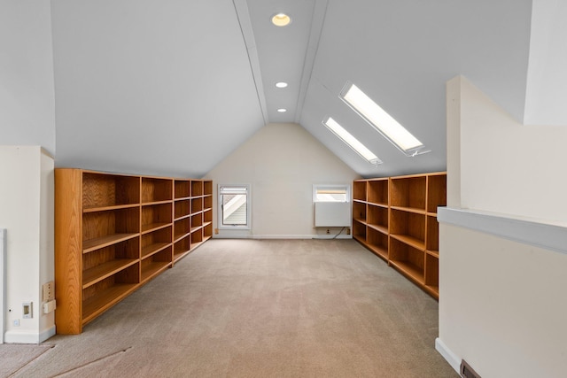 1054 Ferdon Rd, Ann Arbor, MI 48104 - bonus room featuring lofted ceiling, a skylight, carpet flooring, recessed lighting, and baseboards