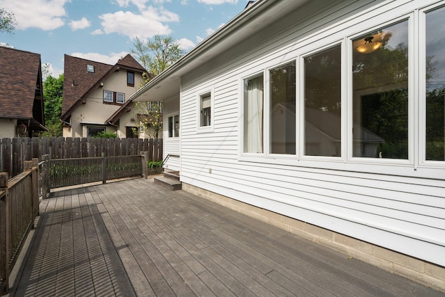 1054 Ferdon Rd, Ann Arbor, MI 48104 - wooden terrace featuring fence
