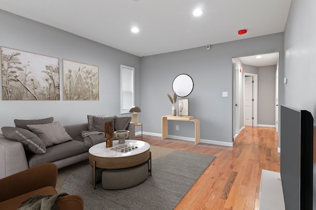 20172 Stotter St, Detroit, MI 48234 - living area with light wood-type flooring, baseboards, and recessed lighting
