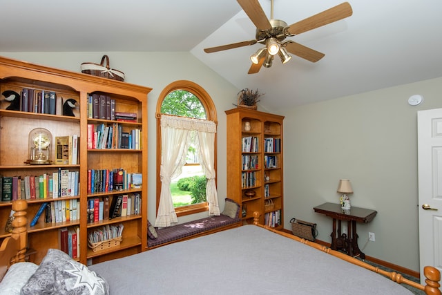 906 Village Dr, Davison, MI 48423 - carpeted bedroom featuring vaulted ceiling