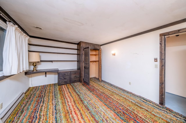 11290 Alpine Rd, Canadian Lakes, MI 49346 - unfurnished office featuring baseboard heating and ornamental molding