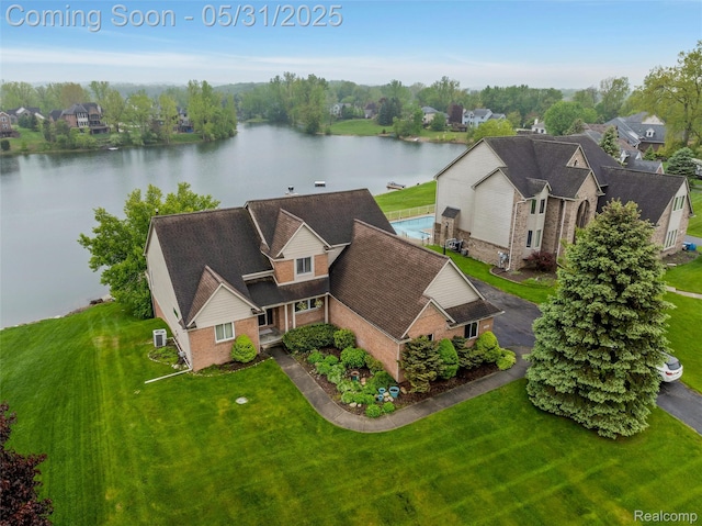 4470 Coastal Pkwy, White Lake, MI 48386 - aerial view of property and surrounding area with a large body of water