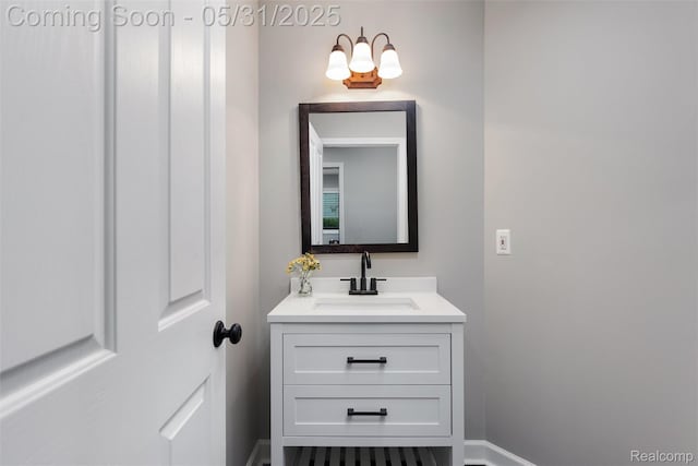 4470 Coastal Pkwy, White Lake, MI 48386 - bathroom featuring vanity and baseboards